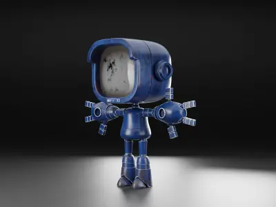 Retro Robot Character 3D model