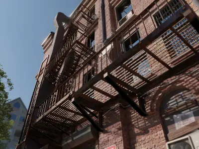 Brooklyn building Low-poly 3D model