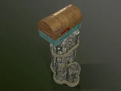 Mailbox tree with Low-poly 3D model