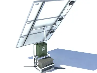 Single Stand Solar Panel RIGED 3D model