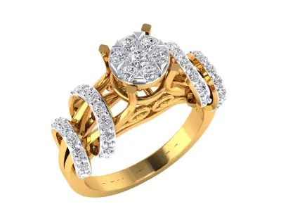  Women Ring Render 3dm STL MTL SLC JCD OBJ FBX Details 3D print model buy