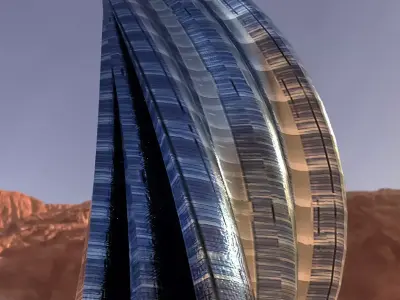 Wave Wall Building 3D model