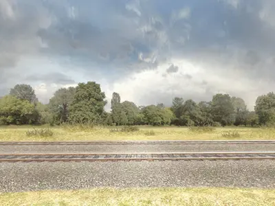 Railway Tracks Pack Low-poly 3D model