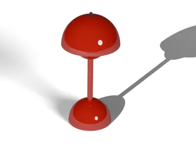Inspiration of the famous Flowerpot lamp by Verner Panton Low-poly 3D model