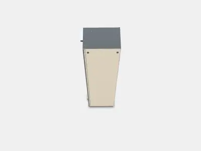 PAX Add-on corner unit with 4 shelves 5 Low-poly 3D model