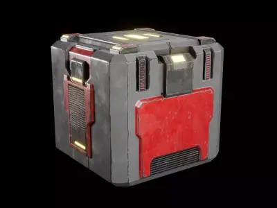 Scifi Containers Boxes Pack Low-poly 3D model