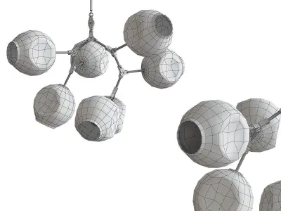 BRANCHING BUBBLES BB 07 Low-poly 3D model