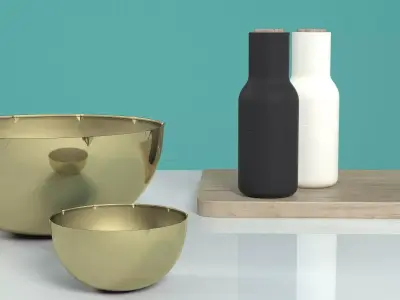 Table Set 04 3D model