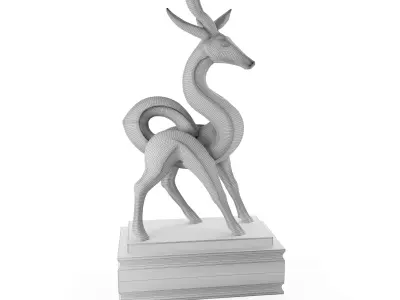 Deer Statue 3D model