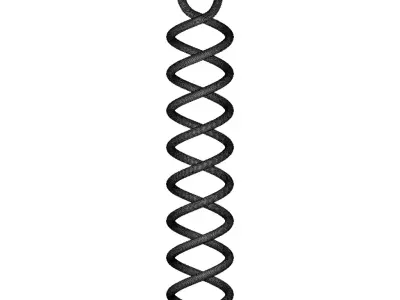 Copper Spiral Lamp Filament 3D model