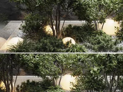 Plants behind glass 3D model