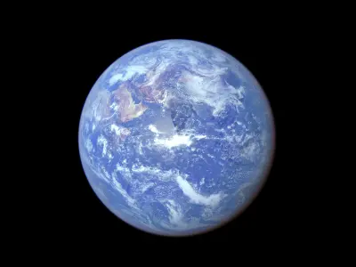 Earth 3dModel from spacecraft - 3D model
