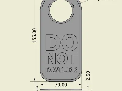 DO NOT DISTURB SIGN 3D print model