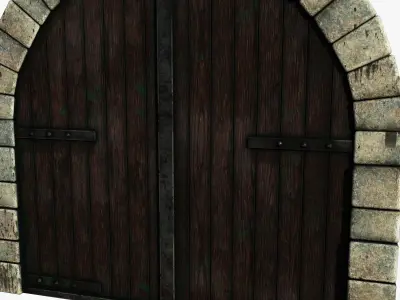 Medieval Door  Low-poly 3D model