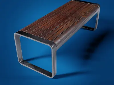Park Bench Low-poly 3D pack model Low-poly 3D model