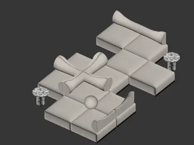 modern sofa chair  3D model