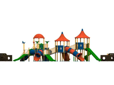 High detailed 3D Ship Themed model playGround kindergarten set 3D model