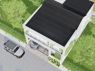 Scene Setting Enscape Exterior Facade Modern 3D model  3D model