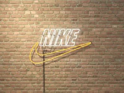 logo sign nike 3d Low-poly 3D model