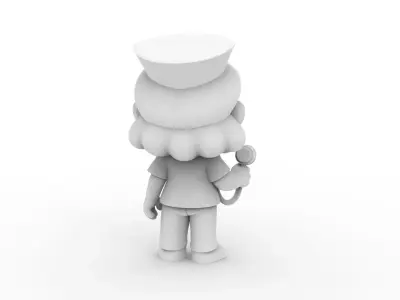 Cartoon Nurse 3D Printable 3D print model