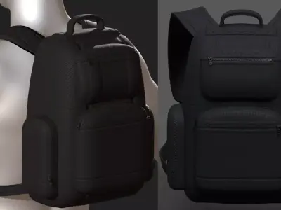 Backpack bag baggage Color 3d low poly Low-poly  3D model