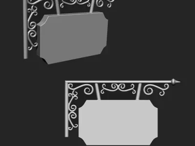 Sign Board Collection IMM Brush Pack 8 in One Vol 2 3D model