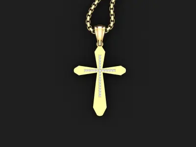 Cross Light Gold 3CP025 3DM STL 3D model