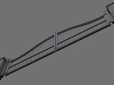 Gate 1B Low-poly 3D model