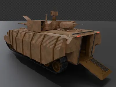 M51 Blackburn Heavy IFV Low Near sci-fi combat tank 3D model
