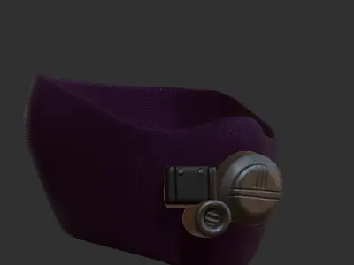 Gas mask helmet 3d model scifi Low-poly  Low-poly 3D model