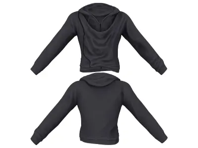 Men Slim-Fit Long Sleeves Hoodies Sweater And Denim Pants Outfit Low-poly 3D model