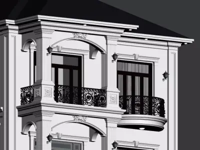  neoclassical house Free 3D model