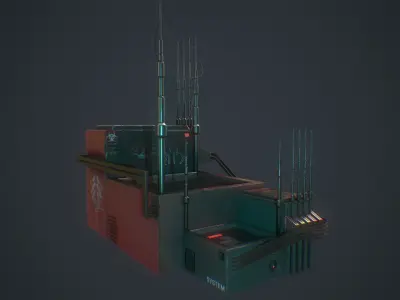 Sci-fi Station 10 Low-poly 3D model