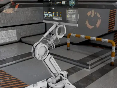 scifi monitor Low-poly 3D model