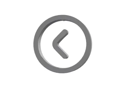 3d angle circle right Low-poly 3D model