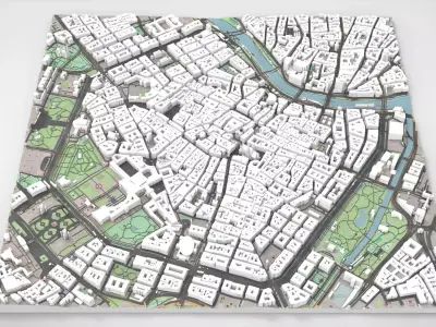 Cityscape Vienna Austria 3D model
