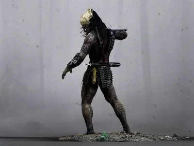 Feral Predator Low-poly 3D model