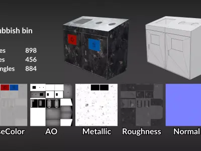 Pack Relaxing in the Park Low-poly 3D model