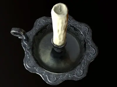 Candlestick Candleholder - PBR Game Ready Low-poly 3D model