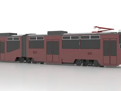 Tatra KT8D5N Low Low-poly 3D model