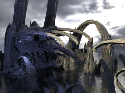 Wraith Hive Monarch Claw Dome Kit bash 2  3D model