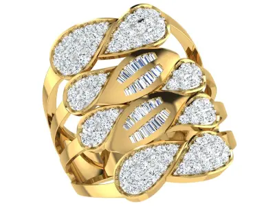 Solitaire  Wedding Women Ring 3dm STL OBJ FBX Details 3D print model
