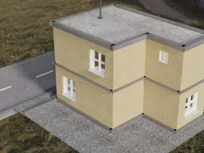 German House 2 Low-poly 3D model