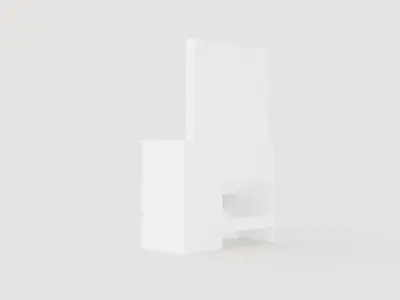 Hakebo Makeup Table 94 Cm With Led Lighting Low-poly 3D model