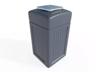 Trashcan m3 Low-poly 3D model