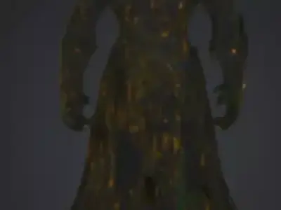 The Radiant Sentinel vs The Voidborn Phantom Low-poly 3D model