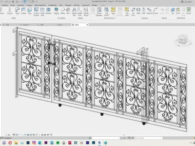 Classic Gate Revit Family 3D model