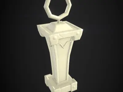 Stylized lamp Low-poly 3D model