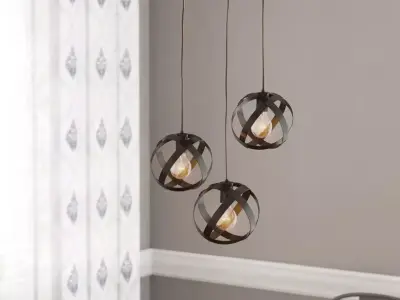 Frome Light Globe Chandelier 3D model