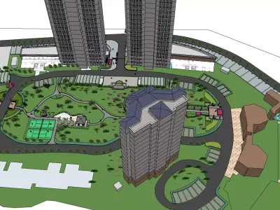 modern building exterior  3D model